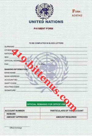 UN Beneficiary Payment Form